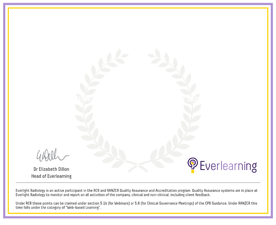 Clinical Governance Meeting - October 2026 Certificate