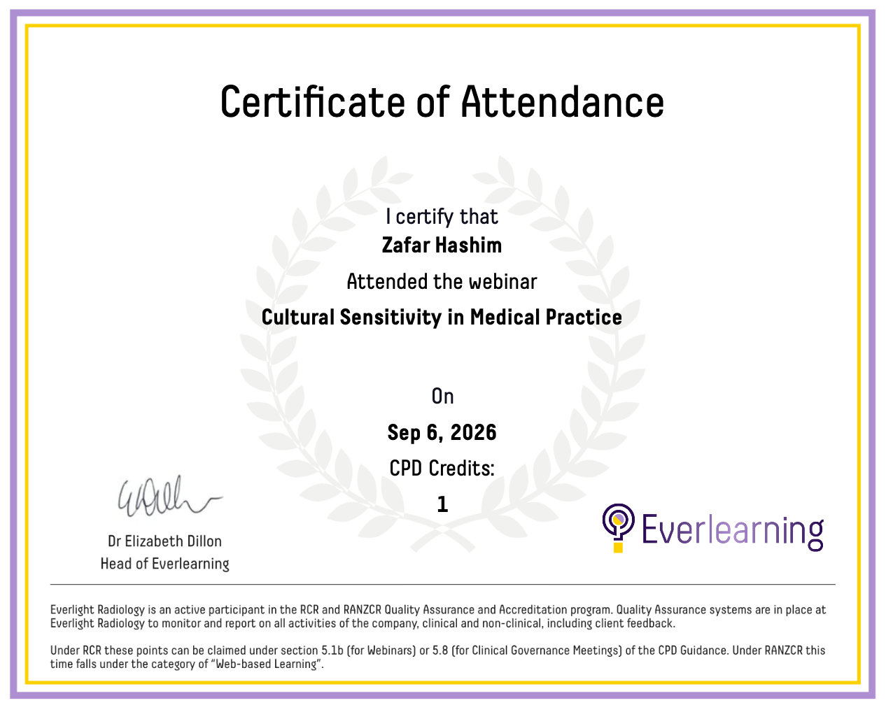 Cultural Sensitivity in Medical Practice Certificate