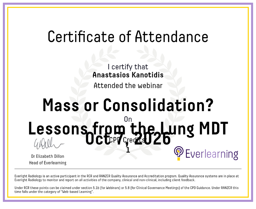 Mass or Consolidation? Lessons from the Lung MDT Certificate