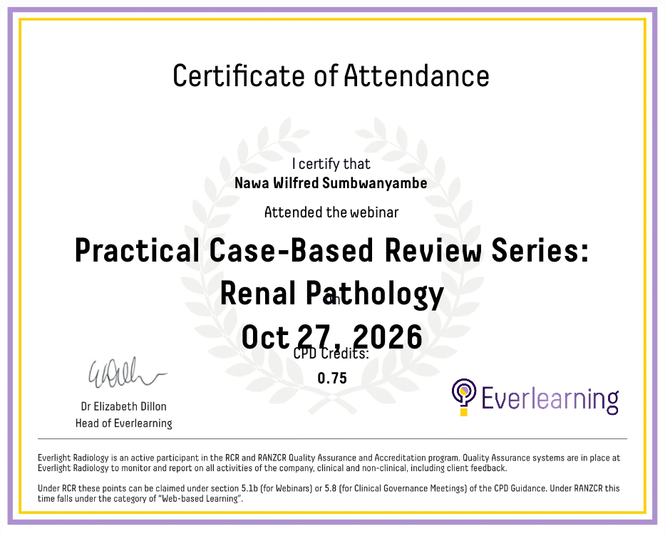 Practical Case-Based Review Series: Renal Pathology Certificate