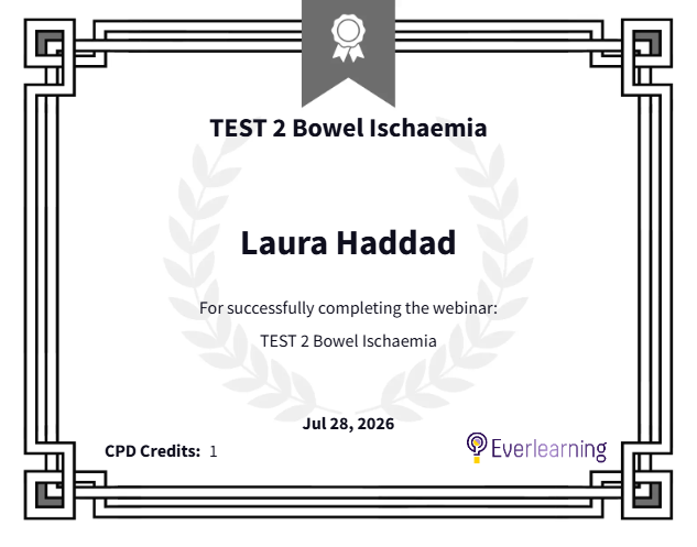 TEST 2 Bowel Ischaemia Certificate