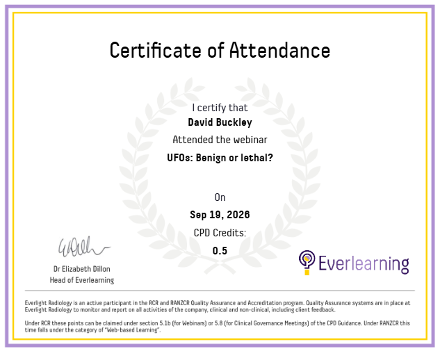 UFOs: Benign or lethal? Certificate