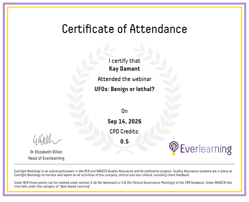 UFOs: Benign or lethal? Certificate