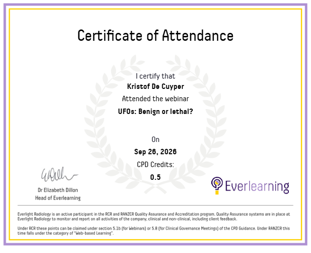 UFOs: Benign or lethal? Certificate