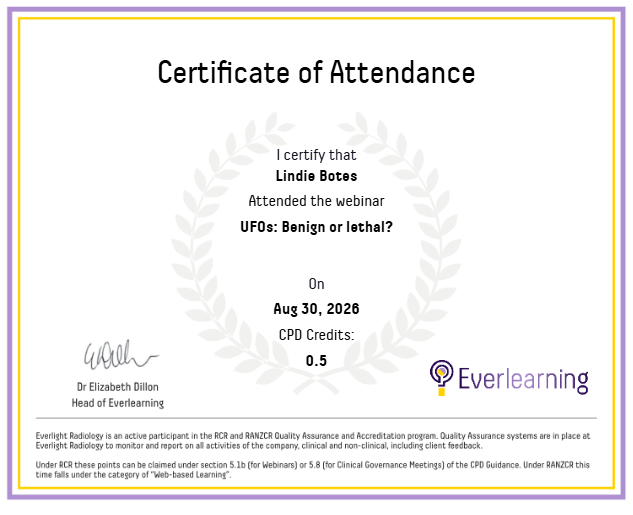 UFOs: Benign or lethal? Certificate