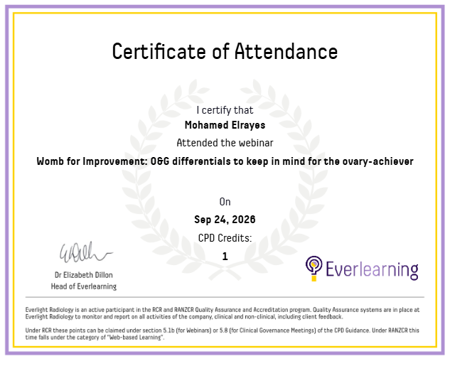 Womb for Improvement: O&G differentials to keep in mind for the ovary-achiever Certificate